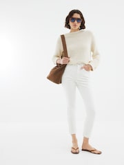 River Island White Sculpt Mom Jeans - Image 1 of 4