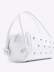 River Island White Studded Shoulder Bag - Image 4 of 6