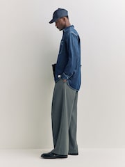 Edwin Blue Denim Work Shirt - Image 2 of 6