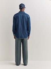 Edwin Blue Denim Work Shirt - Image 3 of 6