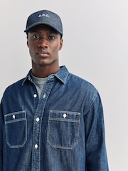 Edwin Blue Denim Work Shirt - Image 4 of 6