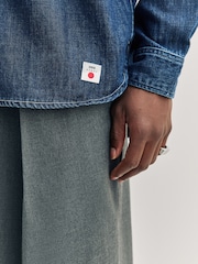 Edwin Blue Denim Work Shirt - Image 5 of 6