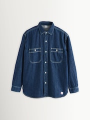 Edwin Blue Denim Work Shirt - Image 6 of 6