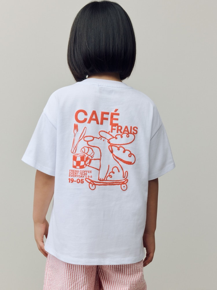 White Dog Oversized Graphic Print T-Shirt (3-16yrs) - Image 1 of 3