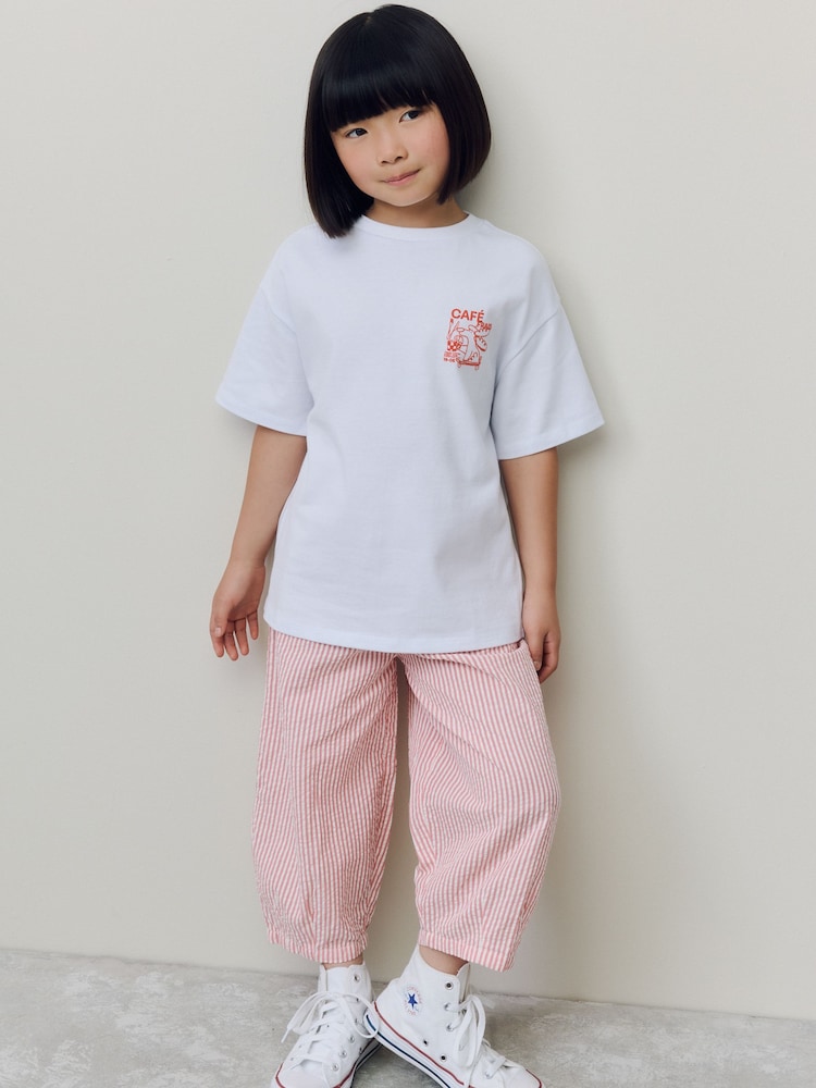 White Dog Oversized Graphic Print T-Shirt (3-16yrs) - Image 2 of 3