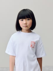 White Dog Oversized Graphic Print T-Shirt (3-16yrs) - Image 3 of 3