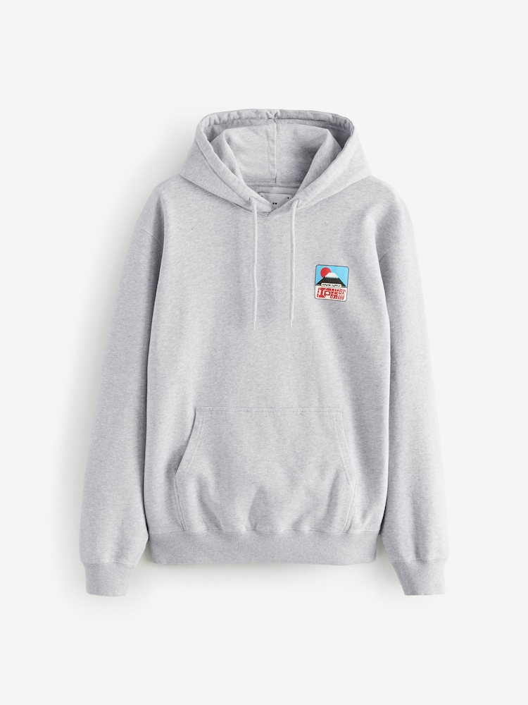 Edwin Grey Sunset On Fuji Hoodie - Image 7 of 7 Edwin Grey Sunset On Fuji Hoodie - Image 7 of 7