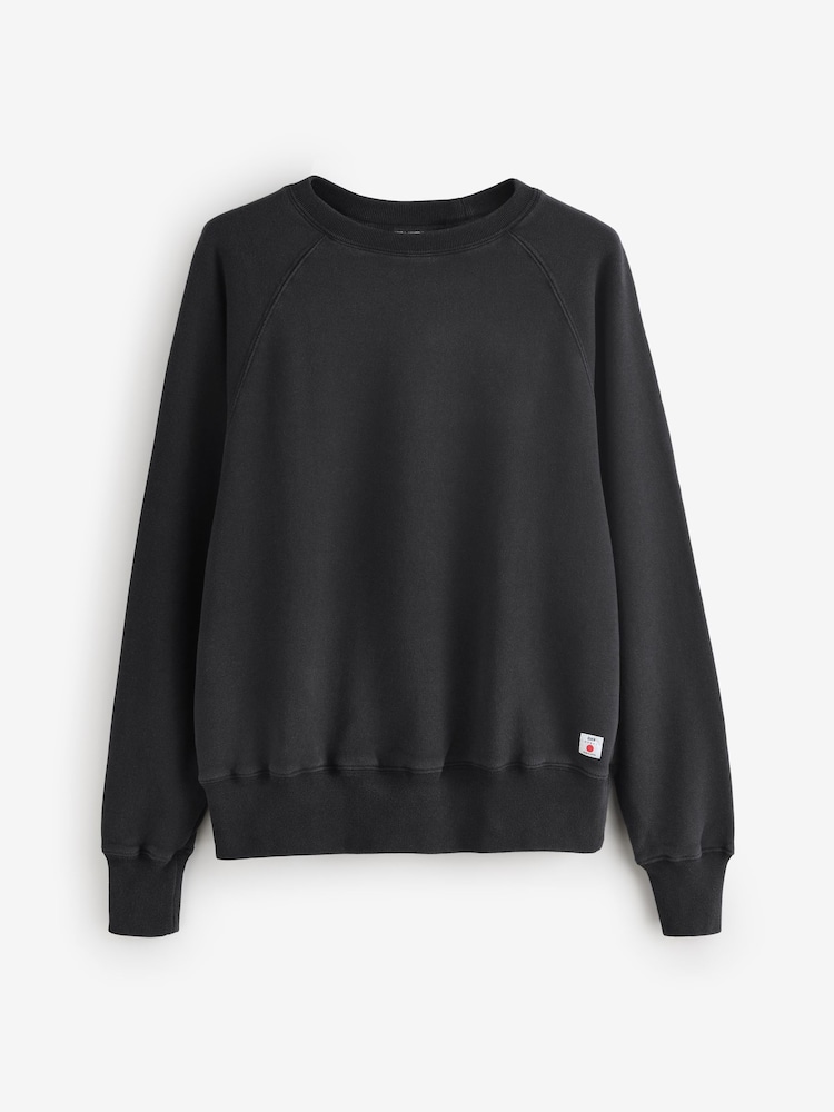 Edwin Black Raglan Sweatshirt - Image 1 of 1 Edwin Black Raglan Sweatshirt - Image 1 of 1