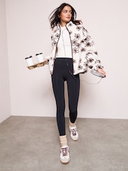 Friends Like These Cream Full Zip Floral Borg Jacket - Image 3 of 5