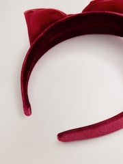 Red Velvet Bow Aliceband - Image 4 of 4