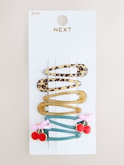 Gold - Leopard and Cherrys Hair Clips 6 Pack - Bild 3 von 4