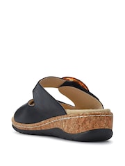 Pavers Black Wide-Fit Dual-Fasten Sandals - Image 3 of 5