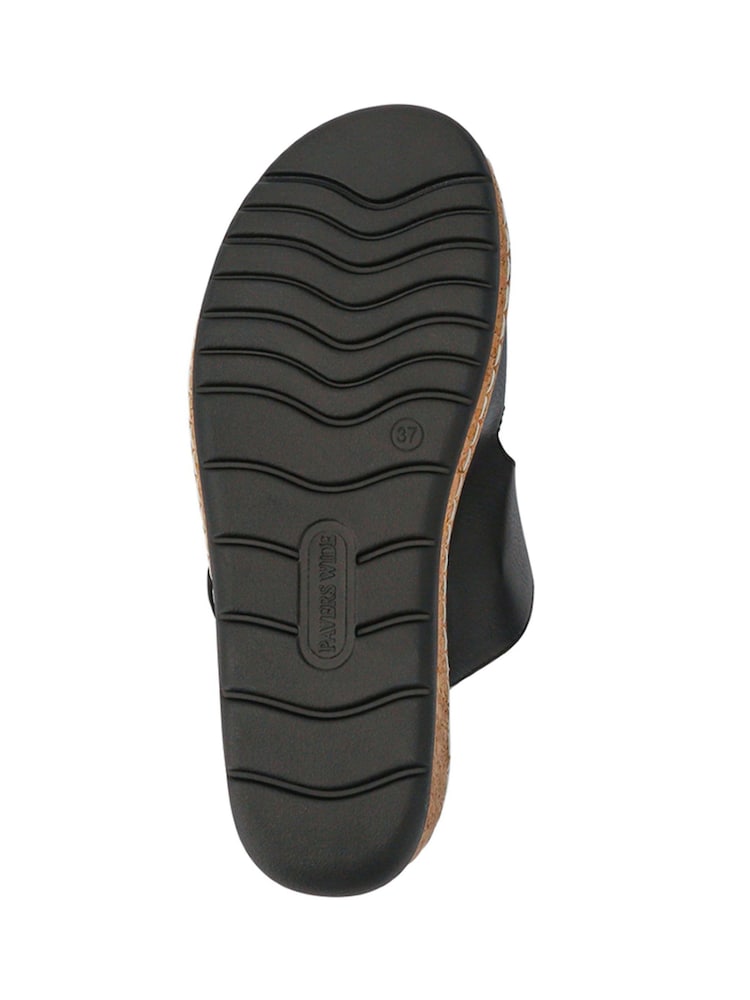 Pavers Black Wide-Fit Dual-Fasten Sandals - Image 5 of 5