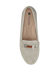 Pavers Grey Chunky Sole Leather Moccasins - Image 4 of 5