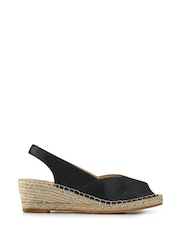 Pavers Black Wedge-Heeled Espadrilles - Image 1 of 5