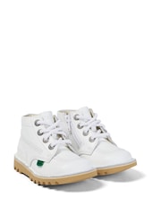 Kickers White Kick Hi Zip Boots - Image 3 of 6