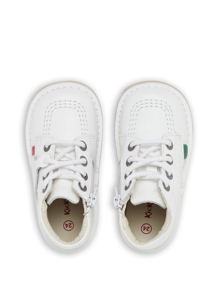Kickers White Kick Hi Zip Boots - Image 6 of 6