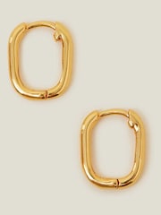 Accessorize 14ct pravokotni okrogli uhani - Slika 2 iz 3