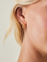 Accessorize 14ct pravokotni okrogli uhani - Slika 3 iz 3