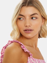 Accessorize Pink Ikat Frill Short Pyjamas Set - Image 3 of 4