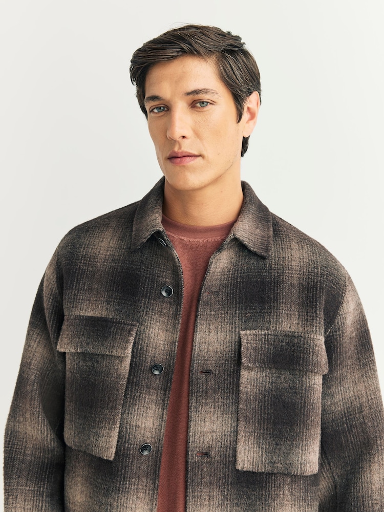 Rag & Bone Brown Austin Wool Shirt Jacket - Image 2 of 6 Rag & Bone Brown Austin Wool Shirt Jacket - Image 2 of 6