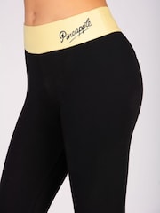 Pineapple Black Girls Contrast Band Leggings - Image 5 of 7