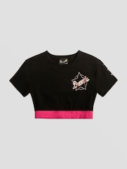 Pineapple Black The Next Step Star Short Sleeve Crop Top - Image 6 of 7