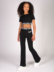 Pineapple Black Girls Tape Hem Crop T-Shirt - Image 4 of 6
