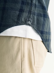 Rag & Bone Grey Tomlin Overdyed Flannel Shirt - Image 6 of 7