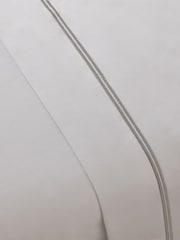 White Collection Luxe 600 Thread Count Cotton Sateen Flat Sheet - Image 2 of 2