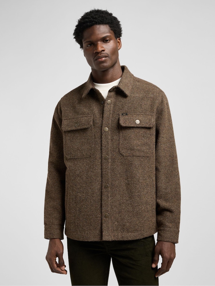 Lee Brown Overshirt Jacket - Image 1 of 7