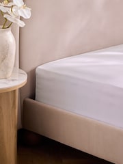 White Collection Luxe 800 Thread Count Egyptian Cotton Sateen Extra Deep Fitted Sheet - Image 1 of 3