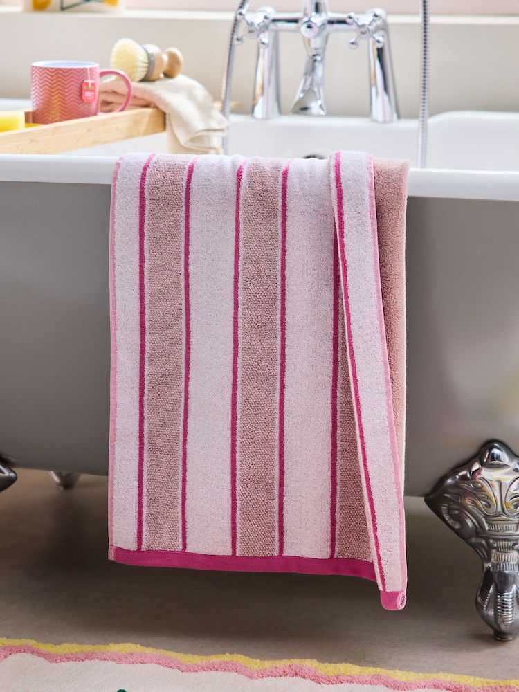 Pink Stripe Towel - Image 2 of 4