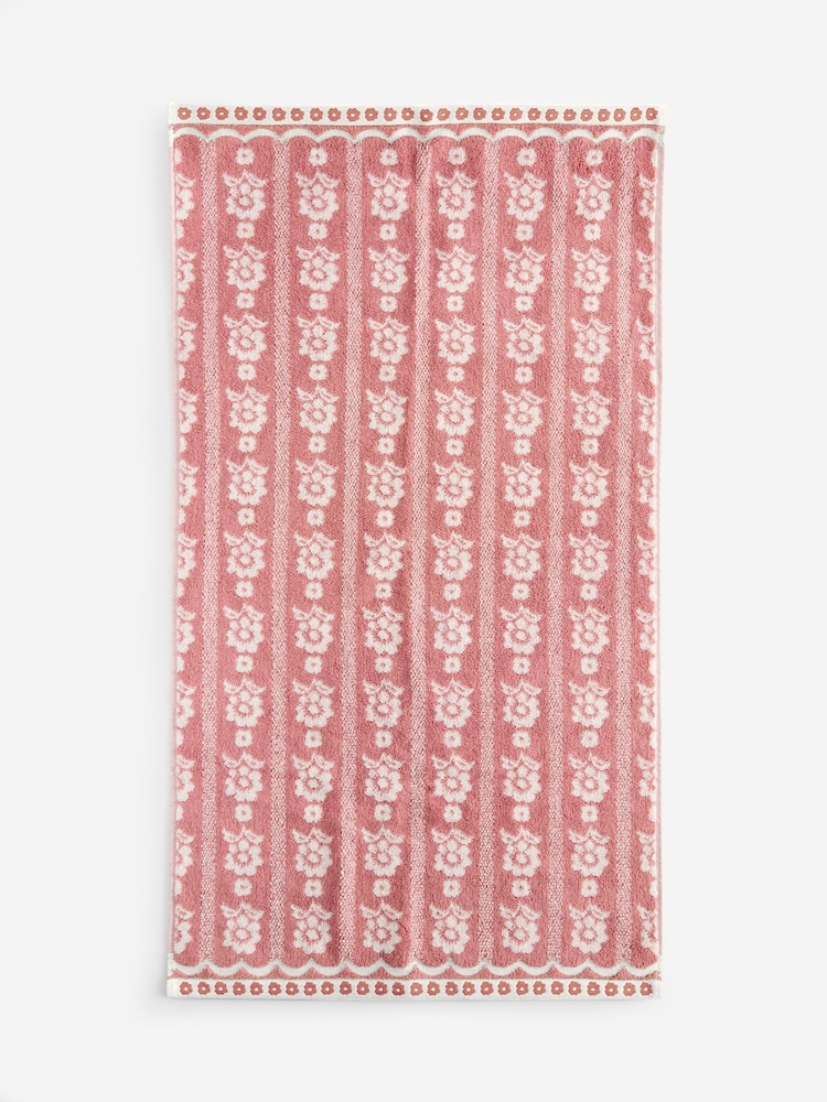 Pink Floral Towel - Image 5 of 5 Pink Floral Towel - Image 5 of 5