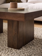 MADE.COM Green Tile Effect Stellan Mango Wood Coffee Table - Image 3 of 5