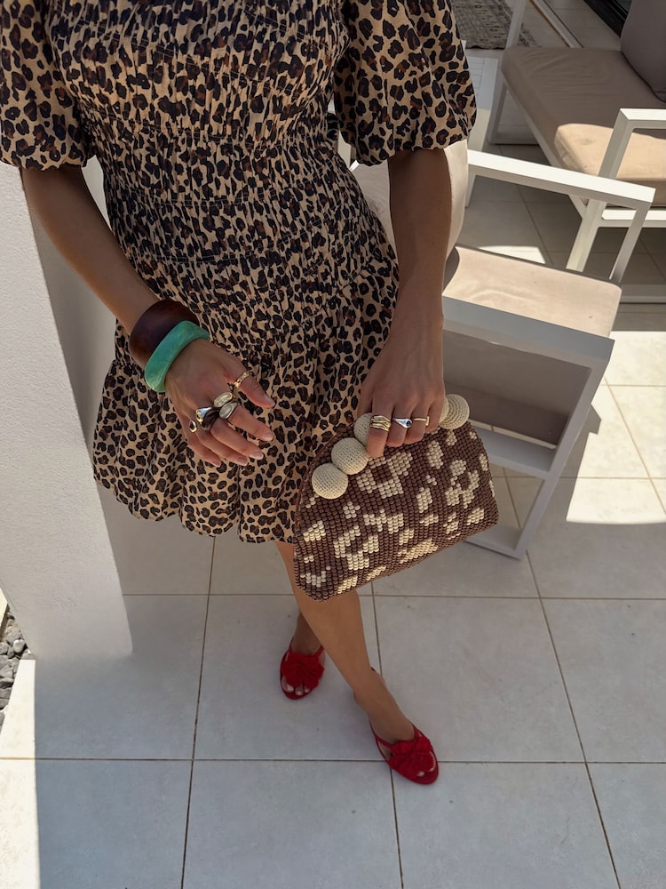 Never Fully Dressed Brown Leopard Print Mini Nara Dress - Image 7 of 7