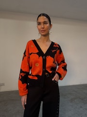 Never Fully Dressed Black Poppy Cardigan - Image 1 of 10