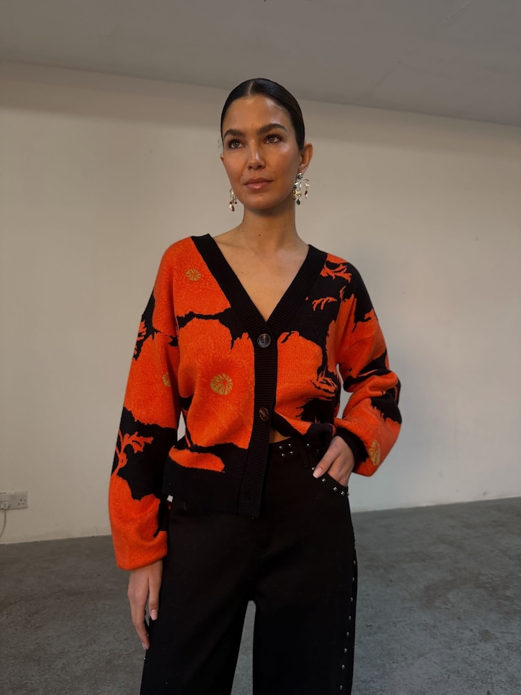 Never Fully Dressed Black Poppy Cardigan - Image 1 of 10