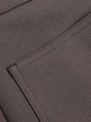 Reiss Mauve Neutral Priya Twill High-Rise Flared Trousers - Image 6 of 6