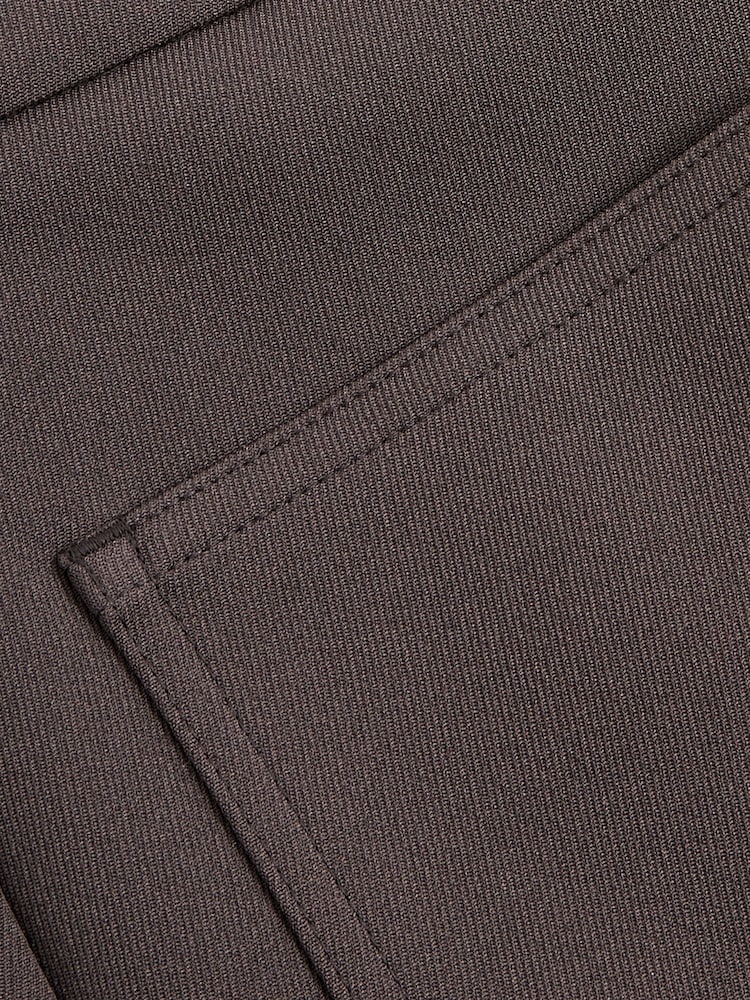Reiss Mauve Neutral Priya Twill High-Rise Flared Trousers - Image 6 of 6