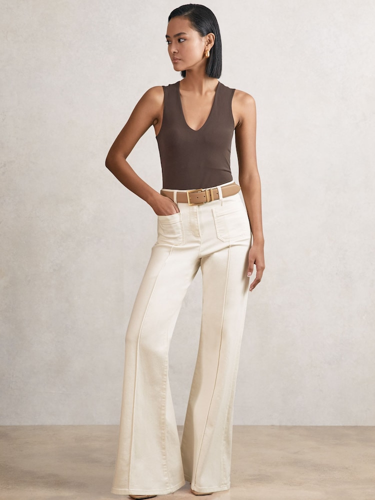 Crudo - Reiss Sakura Patch Pocket Flared Jeans - Imagen 1 de 6 Crudo - Reiss Sakura Patch Pocket Flared Jeans - Imagen 1 de 6