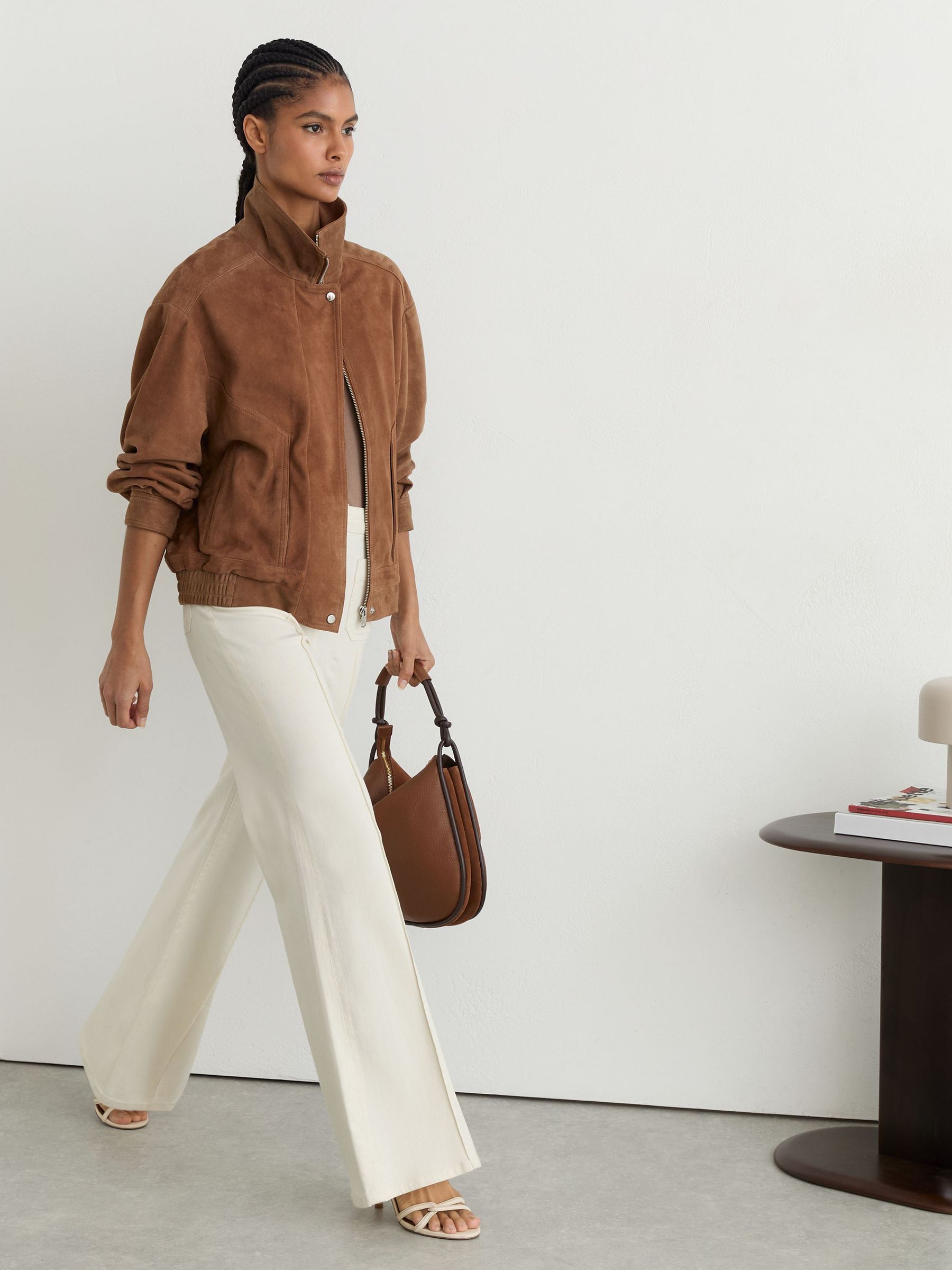 Buy Reiss Ecru Sakura Patch-Pocket Flared Jeans from Next USA