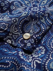 Superdry Blue Printed Wrap Midi Dress - Image 7 of 7
