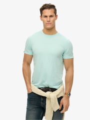Superdry Blue 100% Cotton Classic Essential T-Shirt - Image 1 of 6