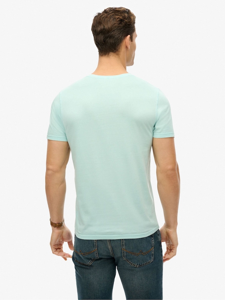 Superdry Blue 100% Cotton Classic Essential T-Shirt - Image 2 of 6