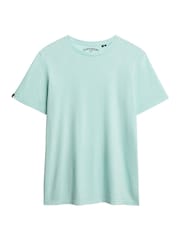 Superdry Blue 100% Cotton Classic Essential T-Shirt - Image 5 of 6