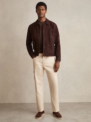 Reiss Light Stone Robinson Cotton-Lyocell Cargo Trousers - Image 1 of 6