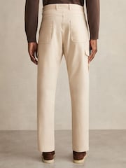 Reiss Light Stone Robinson Cotton-Lyocell Cargo Trousers - Image 5 of 6