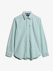 Superdry Green Oversized Essentials 100% Cotton Oxford Shirt - Image 5 of 7