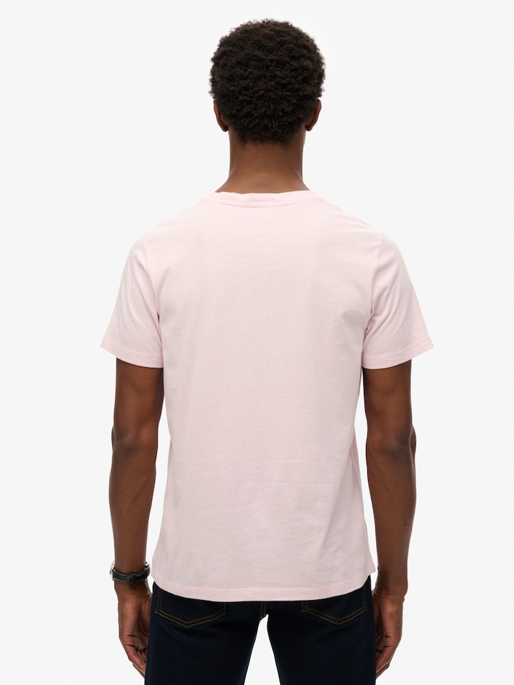 Superdry Pink 100% Cotton Classic Essential T-Shirt - Image 2 of 5